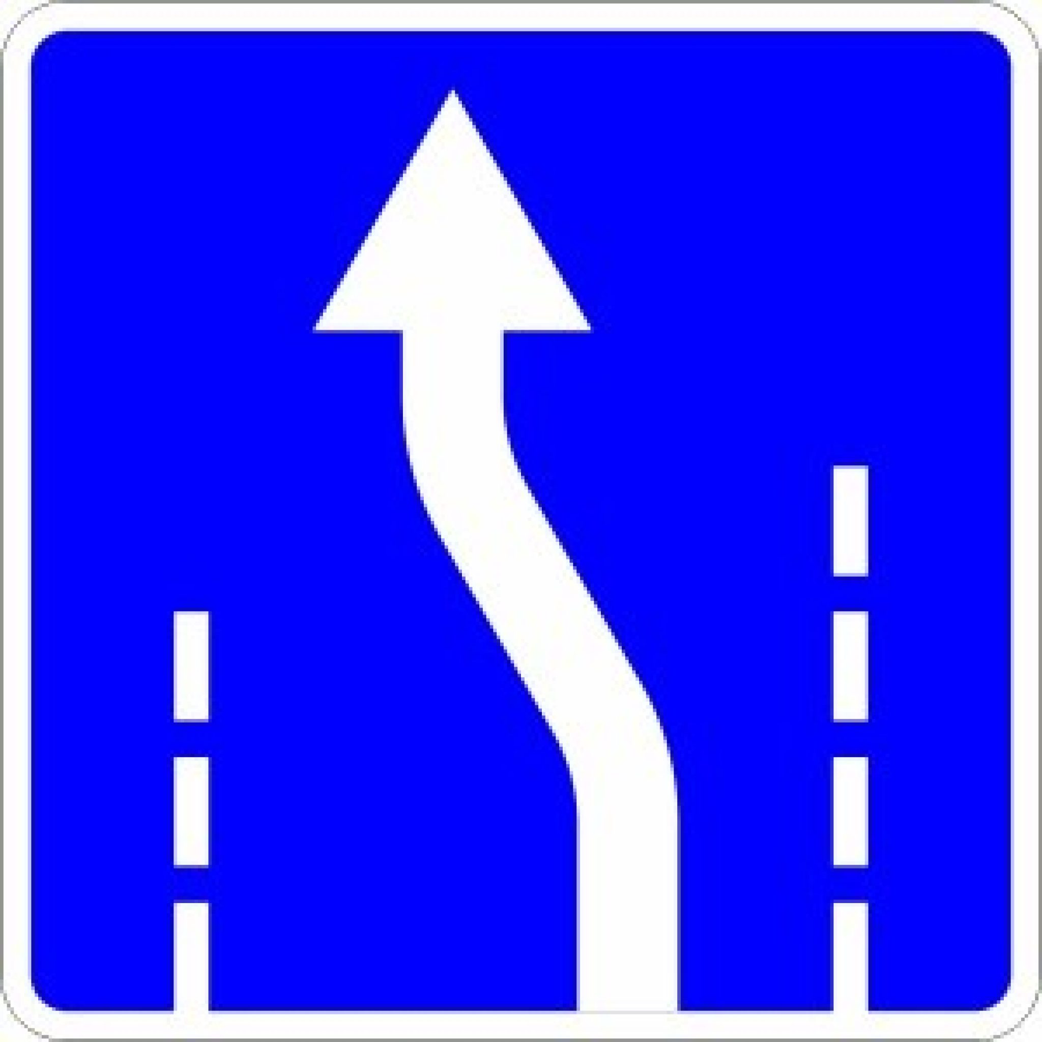Дорожные знаки по полосам